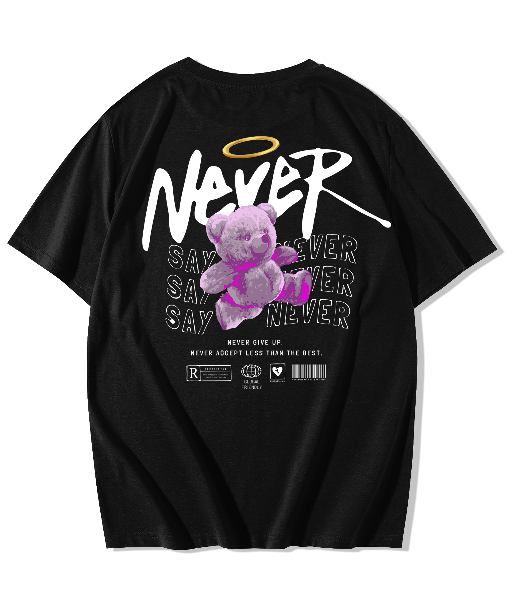 Never say Oversized printed T-Shirt